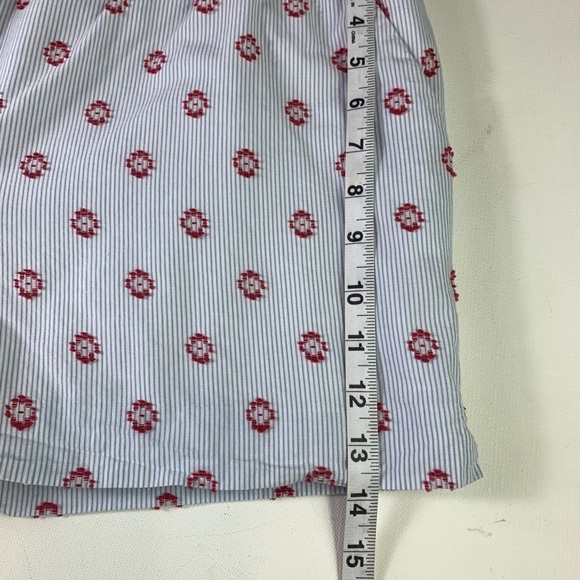 LOFT Womens Shorts Large Lined Embroidered Sun Dot Flat Front Casual Cotton - Picture 10 of 12